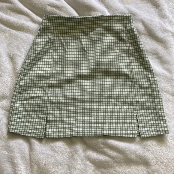 Brandy Melville Skirts Brandy Melville Green Plaid Skirt Poshmark